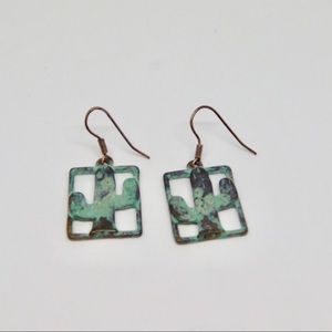 Rustic Cactus Earrings